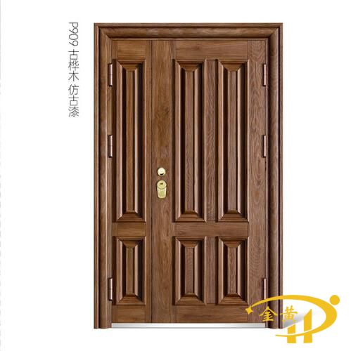 仿古漆拼接門