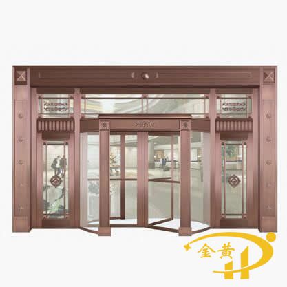 三翼玻璃旋轉銅門