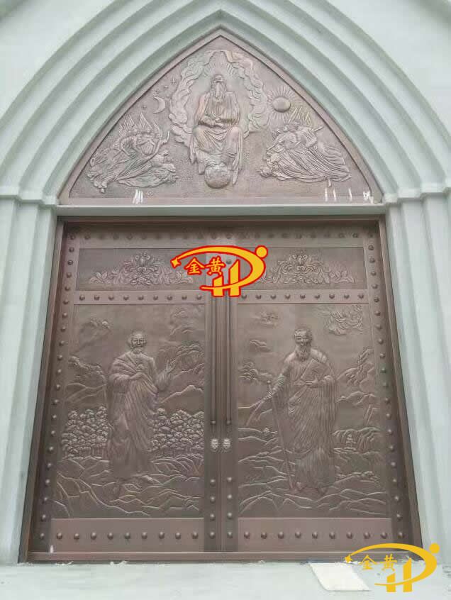 福建平潭天主教堂銅門工程案例
