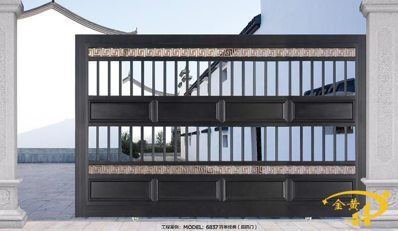 電動軌道庭院大門