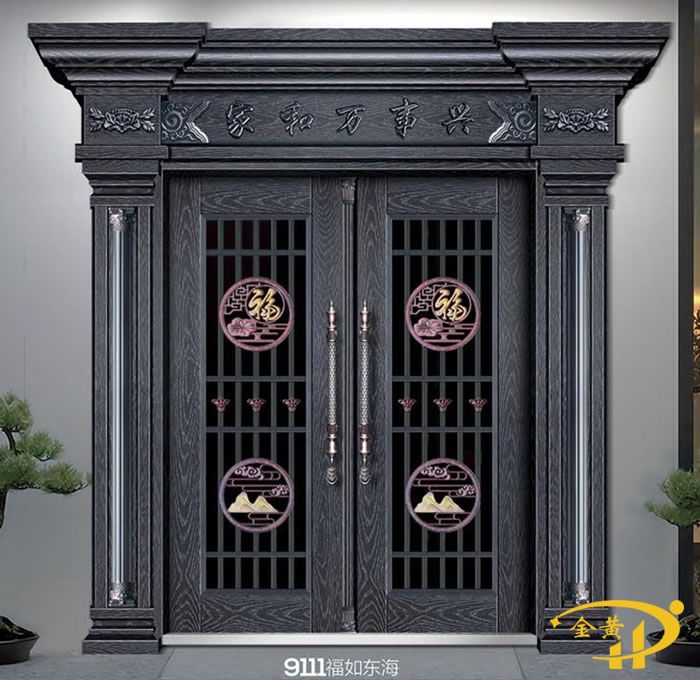 鏤空拼接玻璃門